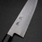 Kiritsuke Blue Steel #2 Damascus Buffalo Ebony Handle 200mm-[Musashi]-[Japanese-Kitchen-Knives]