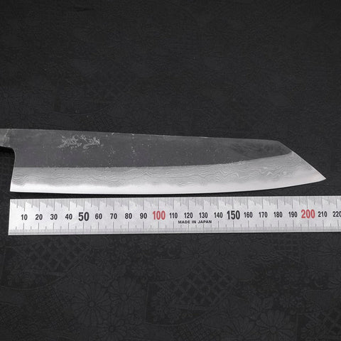 Kiritsuke Blue Steel #2 Kurouchi Damascus Buffalo Ebony Handle 210mm (8.3”)-[Musashi]-[Japanese-Kitchen-Knives]