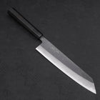 Kiritsuke Blue Steel #2 Kurouchi Damascus Buffalo Ebony Handle 210mm (8.3”)-[Musashi]-[Japanese-Kitchen-Knives]