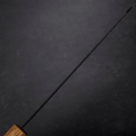 Kiritsuke Blue Super Kurouchi Tsuchime Oak Handle 210mm (8.3”)-[Musashi]-[Japanese-Kitchen-Knives]