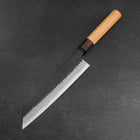 Kiritsuke Blue Super Kurouchi Tsuchime Zelkova Handle 210mm-[Musashi]-[Japanese-Kitchen-Knives]
