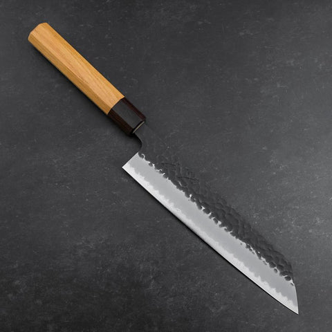 Kiritsuke Blue Super Kurouchi Tsuchime Zelkova Handle 210mm-[Musashi]-[Japanese-Kitchen-Knives]