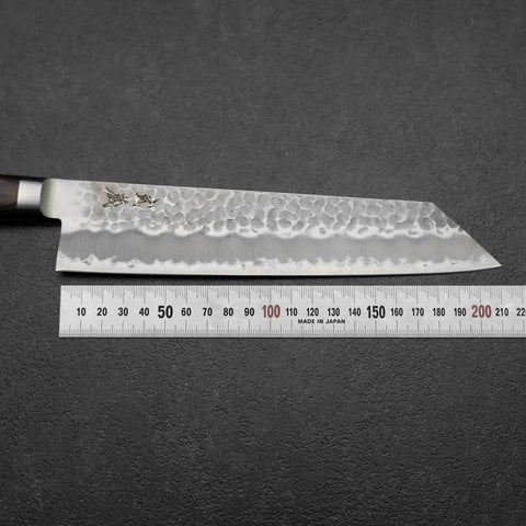 Kiritsuke Blue Super Tsuchime Brown Western Handle 210mm (8.3”)-[Musashi]-[Japanese-Kitchen-Knives]