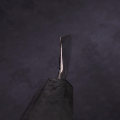 Kiritsuke Blue Steel #1 Suminagashi Black Ishime Handle 200mm-[Musashi]-[Japanese-Kitchen-Knives]