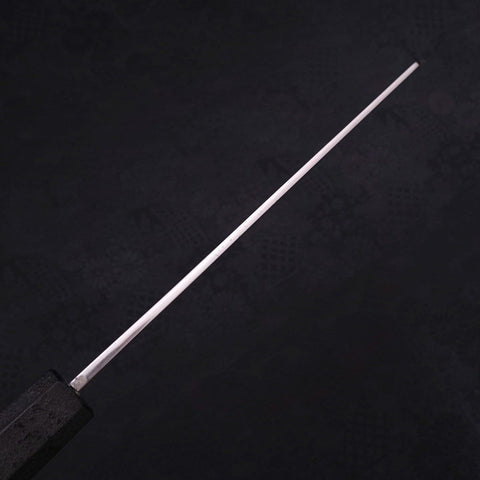 Kiritsuke Blue Steel #1 Suminagashi Black Ishime Handle 200mm-[Musashi]-[Japanese-Kitchen-Knives]