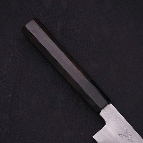 Kiritsuke Blue Steel #1 Suminagashi Mango de Ébano con Cuerno de Búfalo 200mm