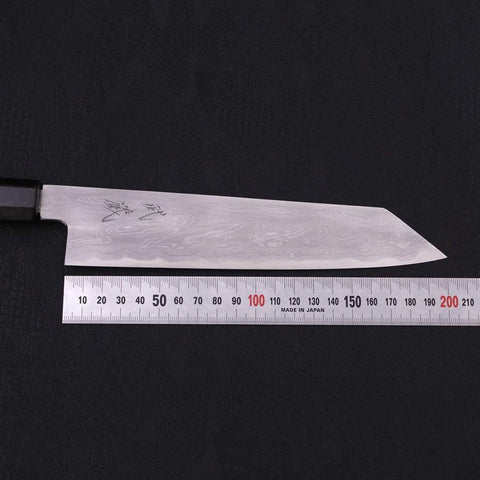 Kiritsuke Blue Steel #1 Suminagashi Mango de Ébano con Cuerno de Búfalo 200mm