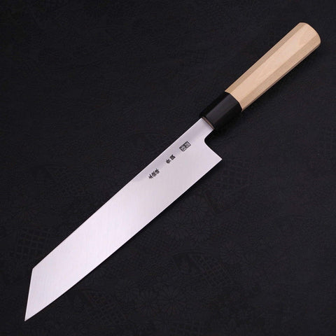 Kiritsuke Blue Steel #2 Kasumi Mango de Magnolia con Cuerno de Búfalo 240mm