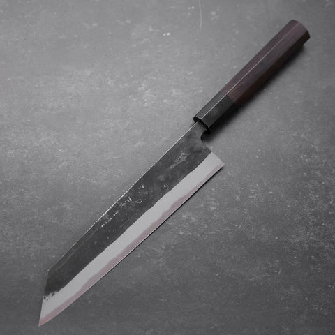 Kiritsuke Blue Steel #2 Kurouchi Buffalo Ebony Handle 210mm-[Musashi]-[Japanese-Kitchen-Knives]