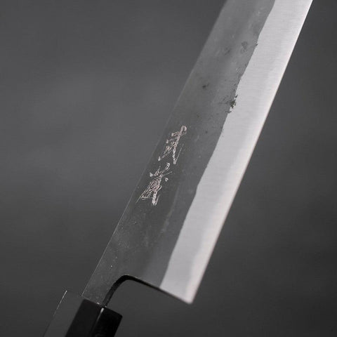 Kiritsuke Blue Steel #2 Kurouchi Buffalo Ebony Handle 210mm-[Musashi]-[Japanese-Kitchen-Knives]