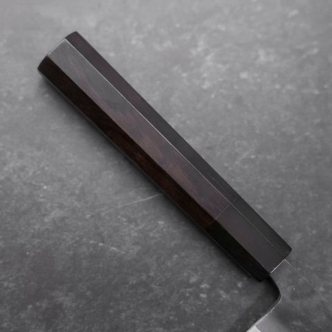 Kiritsuke Blue Steel #2 Kurouchi Buffalo Ebony Handle 210mm-[Musashi]-[Japanese-Kitchen-Knives]