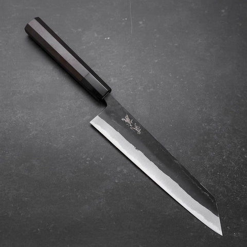 Kiritsuke Blue Steel #2 Kurouchi Buffalo Ebony Handle 210mm-[Musashi]-[Japanese-Kitchen-Knives]