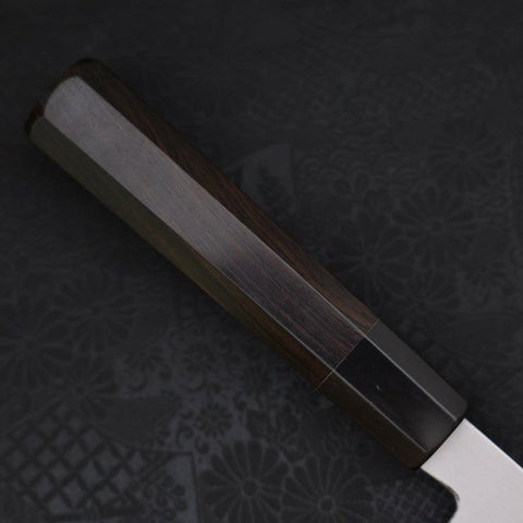 Kiritsuke Blue Steel #2 Suminagashi Mango de Ébano con Cuerno de Búfalo 240 mm