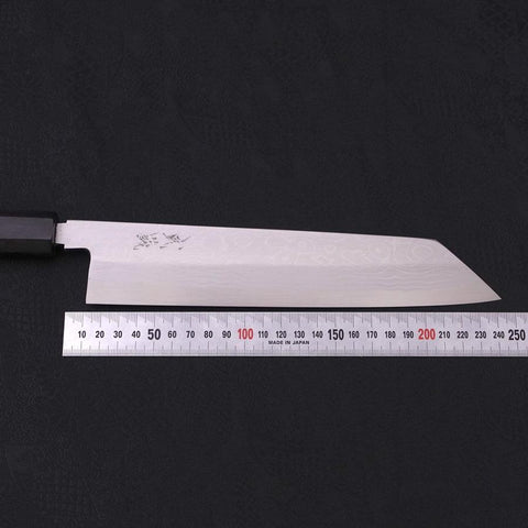 Kiritsuke Blue Steel #2 Suminagashi Mango de Ébano con Cuerno de Búfalo 240mm