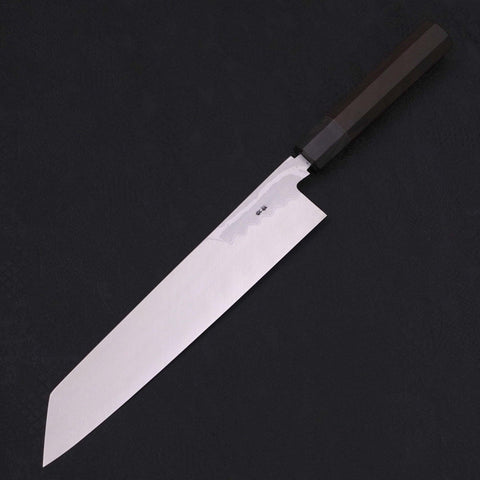 Kiritsuke Blue Steel #2 Suminagashi Mango de Ébano con Cuerno de Búfalo 270mm