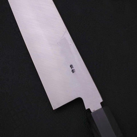 Kiritsuke Blue Steel #2 Suminagashi Buffalo Ebony Handle 270mm-[Musashi]-[Japanese-Kitchen-Knives]