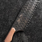Kiritsuke Bread knife VG-10 Mirror Damascus Maple Handle 210mm - Black (8.3”)-[Musashi]-[Japanese-Kitchen-Knives]