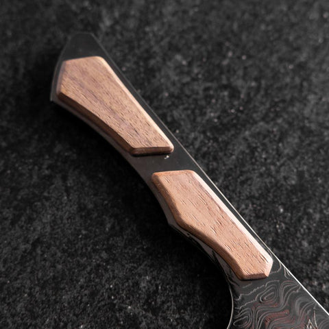 Kiritsuke Bread knife VG-10 Mirror Damascus Maple Handle 210mm - Black (8.3”)-[Musashi]-[Japanese-Kitchen-Knives]
