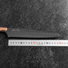 Kiritsuke Bread knife VG-10 Mirror Damascus Maple Handle 210mm - Black (8.3”)-[Musashi]-[Japanese-Kitchen-Knives]