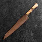 Kiritsuke Bread knife VG-10 Mirror Damascus Maple Handle 210mm - Brown (8.3”)-[Musashi]-[Japanese-Kitchen-Knives]