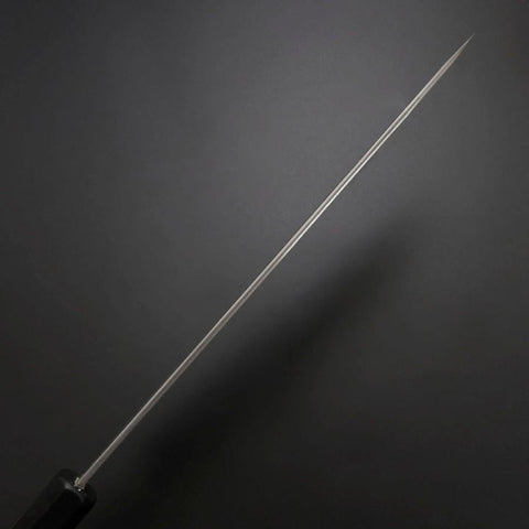 Kiritsuke Cobalt Stainless HRC62 Kurouchi Damascus Buffalo Ebony Handle 240mm (9.4”)-[Musashi]-[Japanese-Kitchen-Knives]