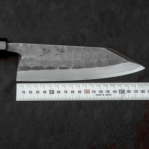 Kiritsuke Deba Blue Steel #2 Kurouchi Buffalo Wenge Handle 180mm (7”)-[Musashi]-[Japanese-Kitchen-Knives]