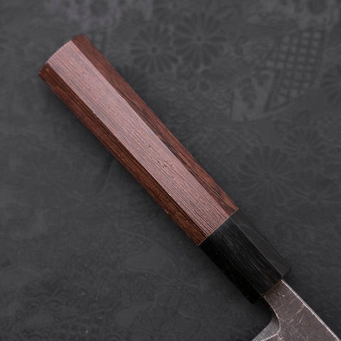 Kiritsuke Deba Blue Steel #2 Kurouchi Buffalo Wenge Handle 150mm-[Musashi]-[Japanese-Kitchen-Knives]