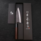 Kiritsuke Deba Blue Steel #2 Kurouchi Buffalo Wenge Handle 150mm-[Musashi]-[Japanese-Kitchen-Knives]