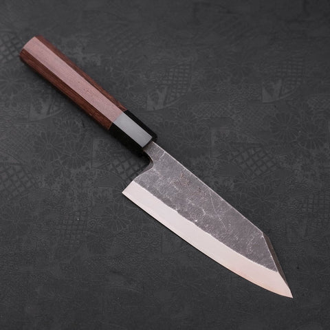 Kiritsuke Deba Blue Steel #2 Kurouchi Buffalo Wenge Handle 150mm-[Musashi]-[Japanese-Kitchen-Knives]