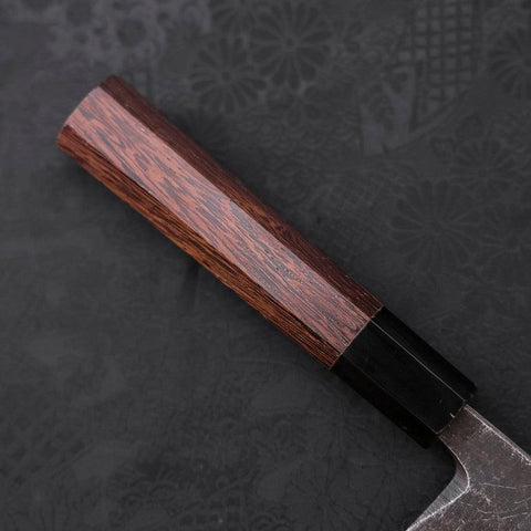 Kiritsuke Deba Blue Steel #2 Kurouchi Buffalo Wenge Handle 165mm-[Musashi]-[Japanese-Kitchen-Knives]
