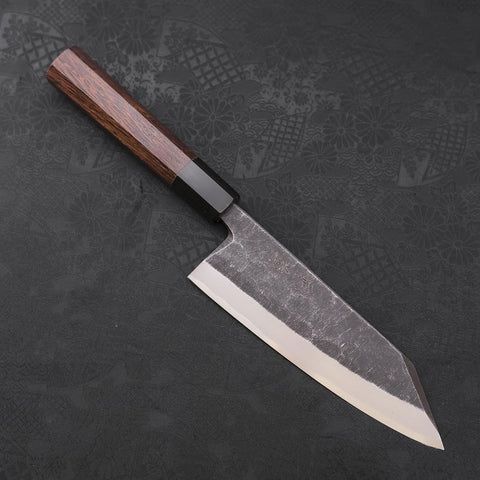 Kiritsuke Deba Blue Steel #2 Kurouchi Buffalo Wenge Handle 165mm-[Musashi]-[Japanese-Kitchen-Knives]