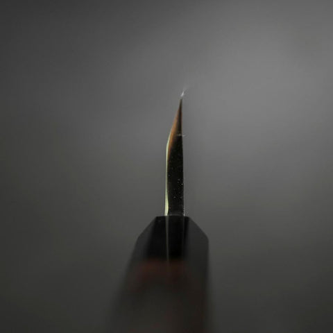 Kiritsuke Deba Honyaki Silver Steel #3 Mirror Buffalo Ebony Handle 180mm-[Musashi]-[Japanese-Kitchen-Knives]