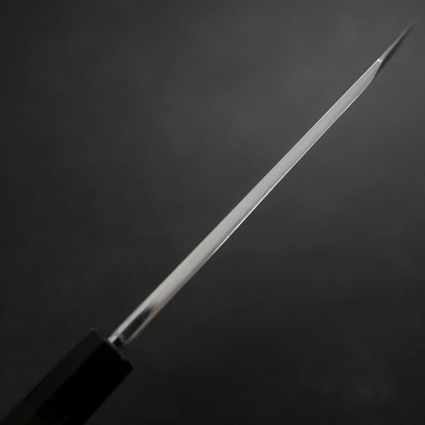 Kiritsuke Deba Honyaki Silver Steel #3 Mirror Buffalo Ebony Handle 180mm-[Musashi]-[Japanese-Kitchen-Knives]