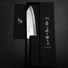 Kiritsuke Deba Silver Steel #3 Mirror Buffalo Ebony Handle 180mm-[Musashi]-[Japanese-Kitchen-Knives]