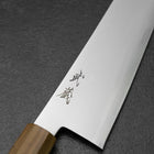 Kiritsuke Gyuto Blue Steel #2 Polished Stainless Clad Olive Handle 240mm-[Musashi]-[Japanese-Kitchen-Knives]