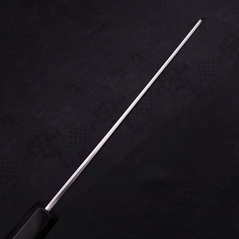 Kiritsuke Gyuto Blue Steel #1 Kurouchi Suminagashi Buffalo Ebony Handle 200mm-[Musashi]-[Japanese-Kitchen-Knives]