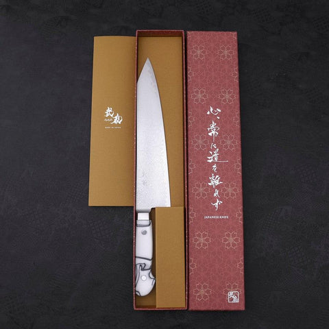 Kiritsuke Gyuto SG-2 Damasco Mango Blanco 240 mm