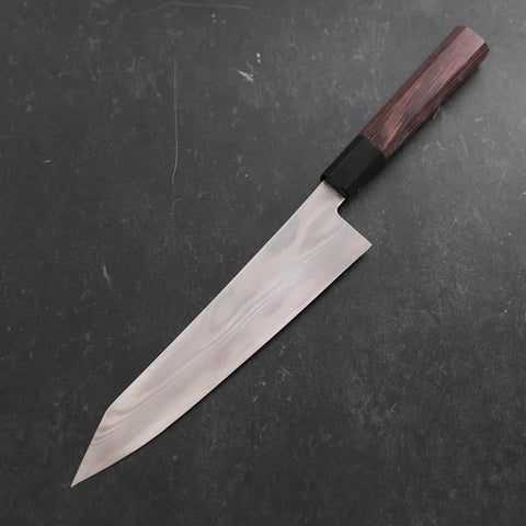 Kiritsuke Gyuto Silver Steel #3 Damascus Buffalo Wenge Handle 210mm-[Musashi]-[Japanese-Kitchen-Knives]