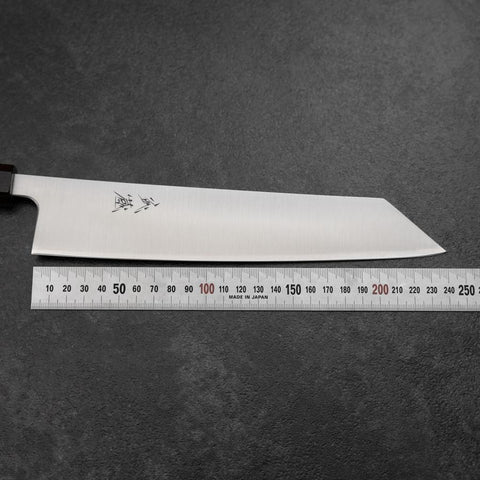 Kiritsuke Gyuto Silver Steel #3 Polished Walnut Handle 240mm (9.4”)-[Musashi]-[Japanese-Kitchen-Knives]