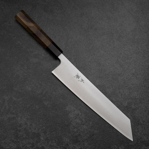 Kiritsuke Gyuto Silver Steel #3 Polished Walnut Handle 240mm (9.4”)-[Musashi]-[Japanese-Kitchen-Knives]