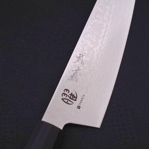Kiritsuke Gyuto VG-10 Damascus Ebony Handle 180mm-[Musashi]-[Japanese-Kitchen-Knives]
