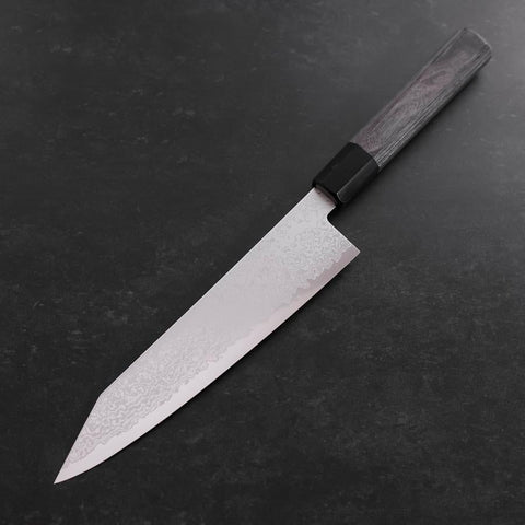 Kiritsuke Gyuto VG-10 Damascus Grey Cherry Handle 210mm-[Musashi]-[Japanese-Kitchen-Knives]
