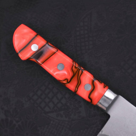 Kiritsuke Gyuto VG-10 Damascus Orange Handle 210mm-[Musashi]-[Japanese-Kitchen-Knives]