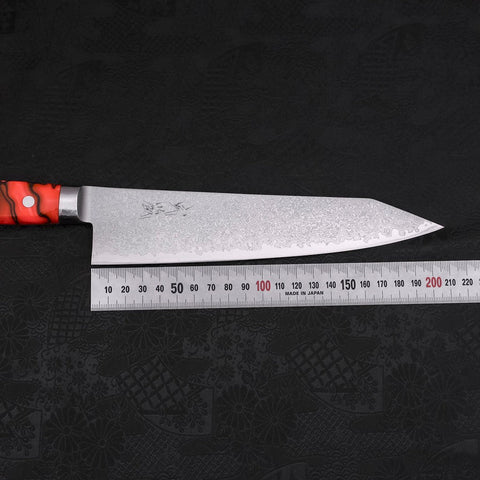 Kiritsuke Gyuto VG-10 Damascus Orange Handle 210mm-[Musashi]-[Japanese-Kitchen-Knives]