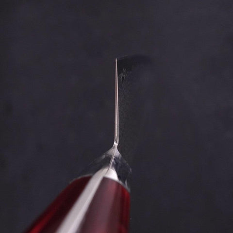 Kiritsuke Gyuto VG-10 Damascus Red Handle 210mm-[Musashi]-[Japanese-Kitchen-Knives]