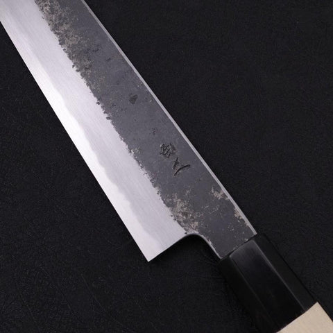 Kiritsuke Gyuto Acero Blanco #2 Kurouchi Mango de Búfalo y Magnolia 200mm