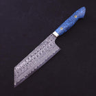 Kiritsuke Nakiri SG-2 Damascus Turquoise Blue Handle 170mm-[Musashi]-[Japanese-Kitchen-Knives]
