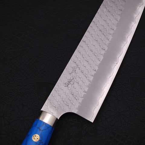 Kiritsuke Nakiri SG-2 Tsuchime Mango de Turquesa Azul 170mm