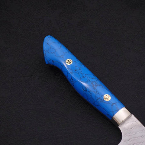 Kiritsuke Nakiri SG-2 Tsuchime Mango de Turquesa Azul 170mm