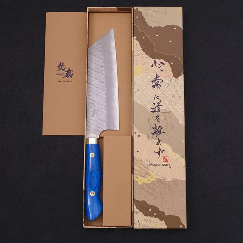 Kiritsuke Nakiri SG-2 Tsuchime Mango de Turquesa Azul 170mm